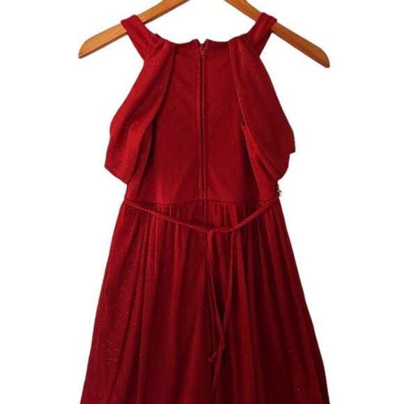 My Michelle Girls Red Holiday Hi‎ Low Embellished Sparkle Dress 12 - Picture 16 of 16